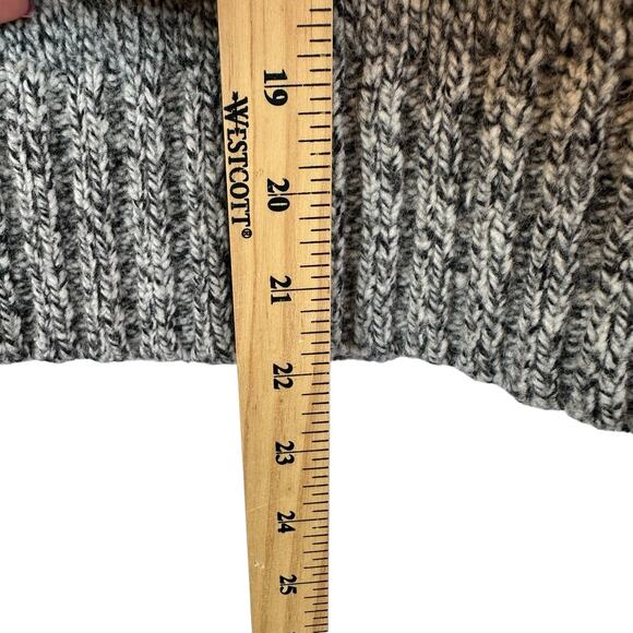 VTG Express Merino Wool Knit Turtle Neck Sweater Women M Green Cropped Pullover - Picture 6 of 12